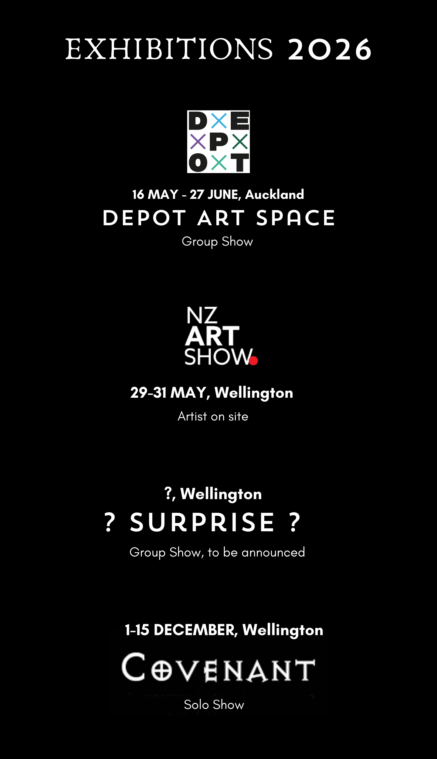 Laura Olenska Exhibitions 2026 NZ art mob