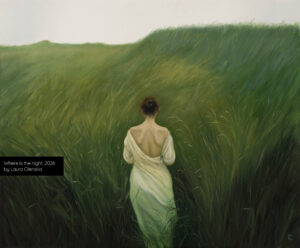 Laura Olenska oil painting Where is the night 2026 nz art new zealand france french experience in aotearoa between us devonport auckland art