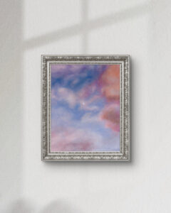 NZ framed art Laura Olenska Hollow 2025 Miramar sky NZ Wellington