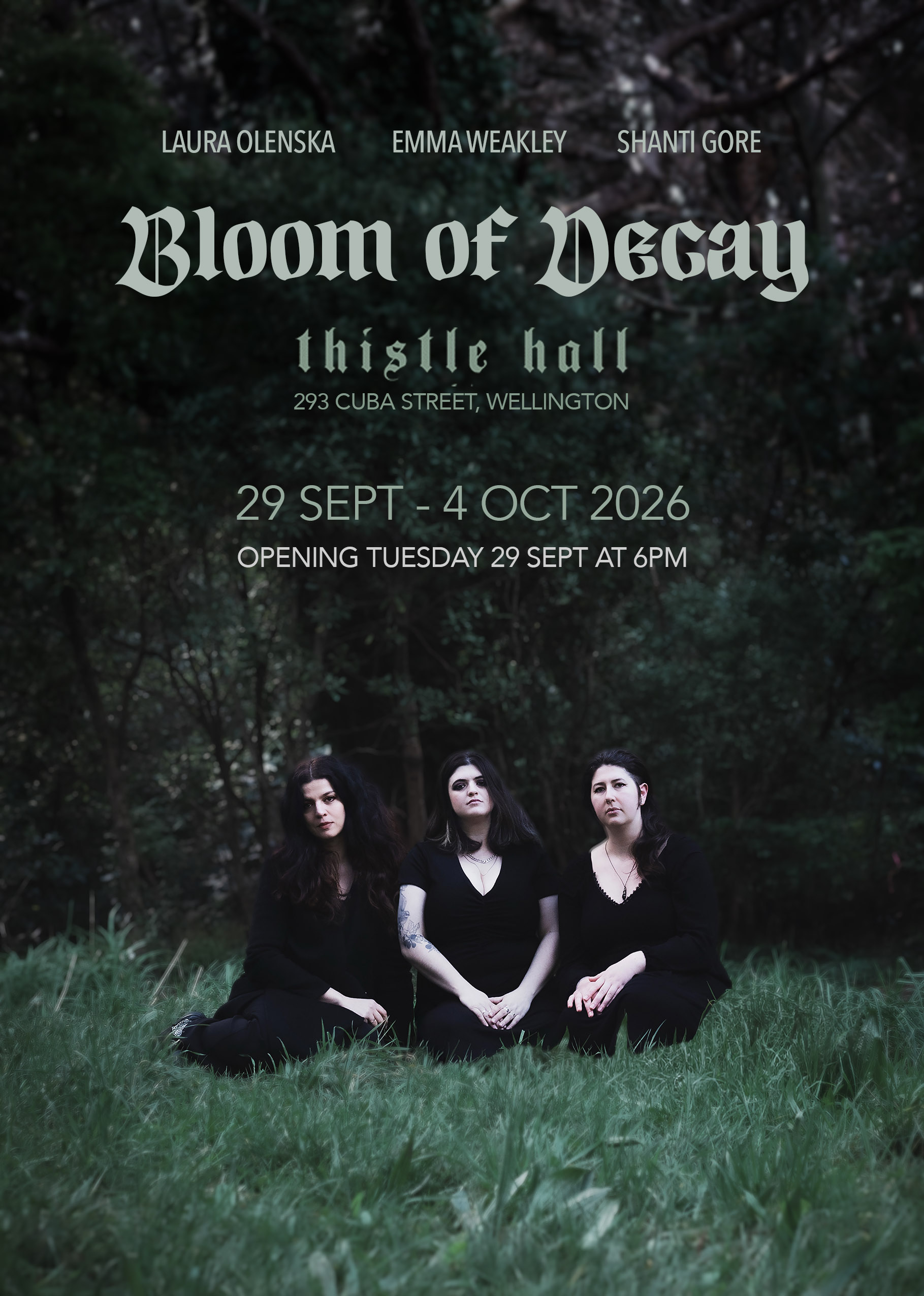 Bloom of Decay exhibition Laura Olenska Wellington new zealand dark mortality and rebirth